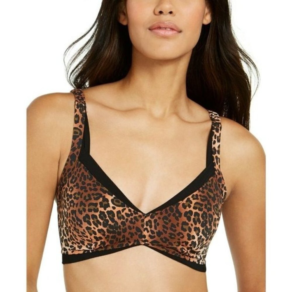 INC Medium Leopard Print Triangle Bralette 275